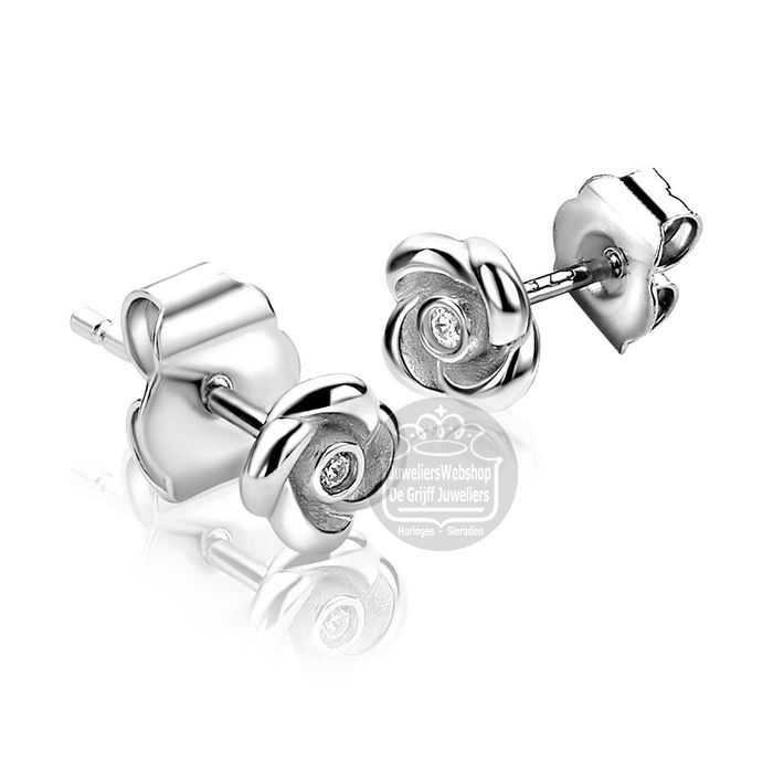 Zinzi Oorknoppen ZIO2872 Roos Zirkonia Zilver - Afbeelding 5