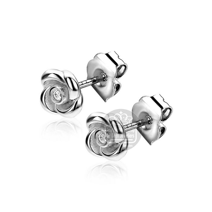 Zinzi Oorknoppen ZIO2872 Roos Zirkonia Zilver - Afbeelding 6