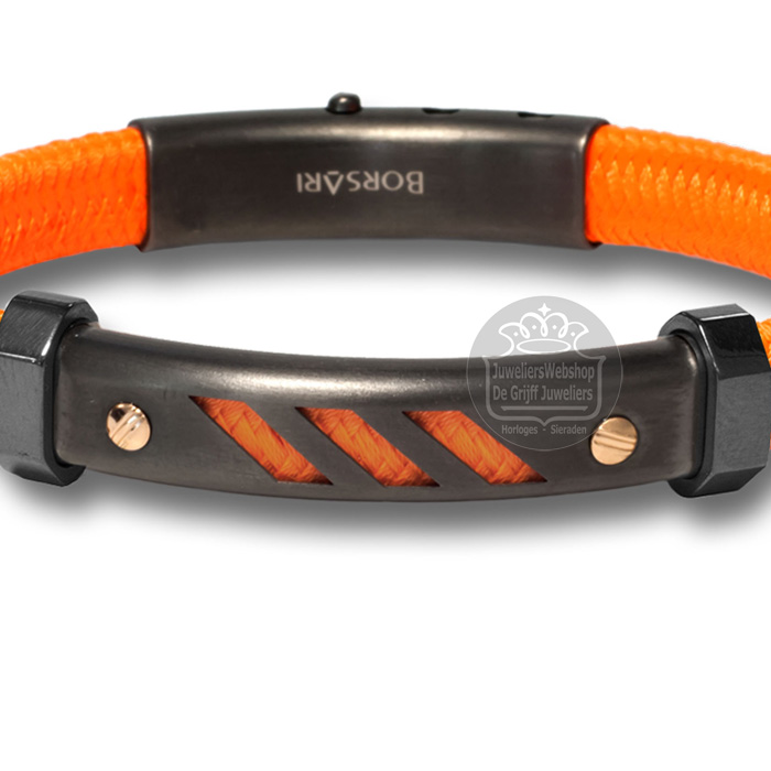 Borsari Armband Nautico Staal met 18 krt roségoud BRNAUTICO16 - Afbeelding 3