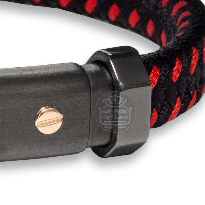 Borsari Armband Racing Staal met 18 krt roségoud BRRAC06B - Afbeelding 3