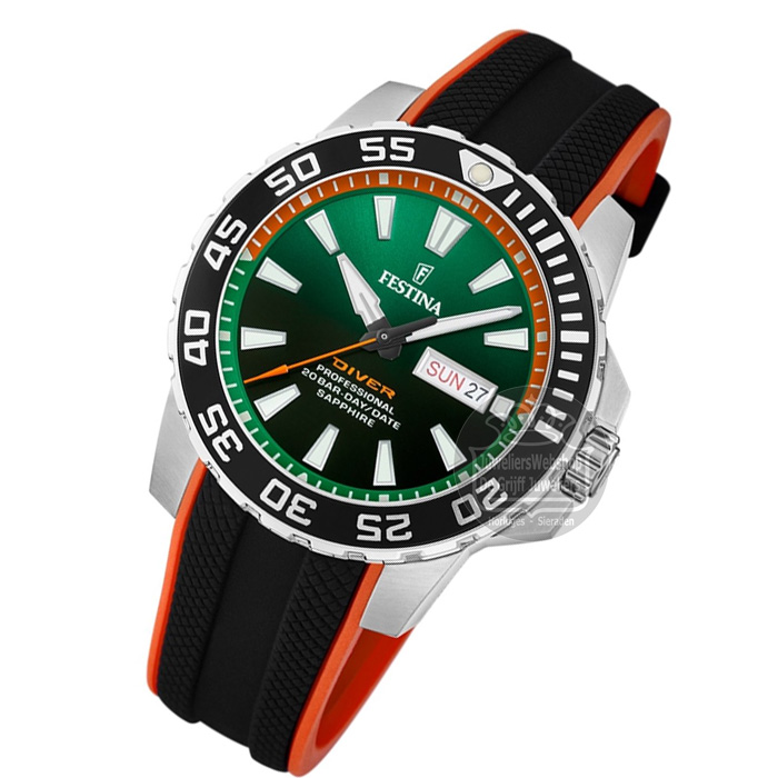 Festina F20662-2 Herenhorloge Diver Groen Zwart - Afbeelding 3