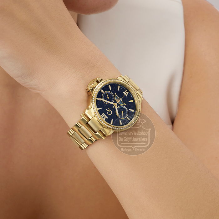 Guess Collection Gc Horloge MoonChic Dames Z69004L7 Goldplated Maanfase - Afbeelding 7