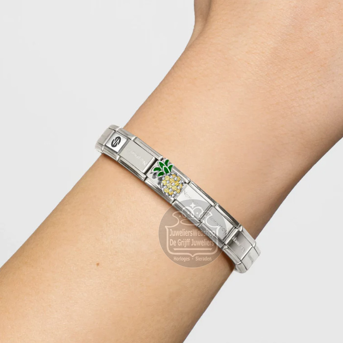 Nomination Schakel 330328/21 Ananas Zirkonia Zilver - Afbeelding 3