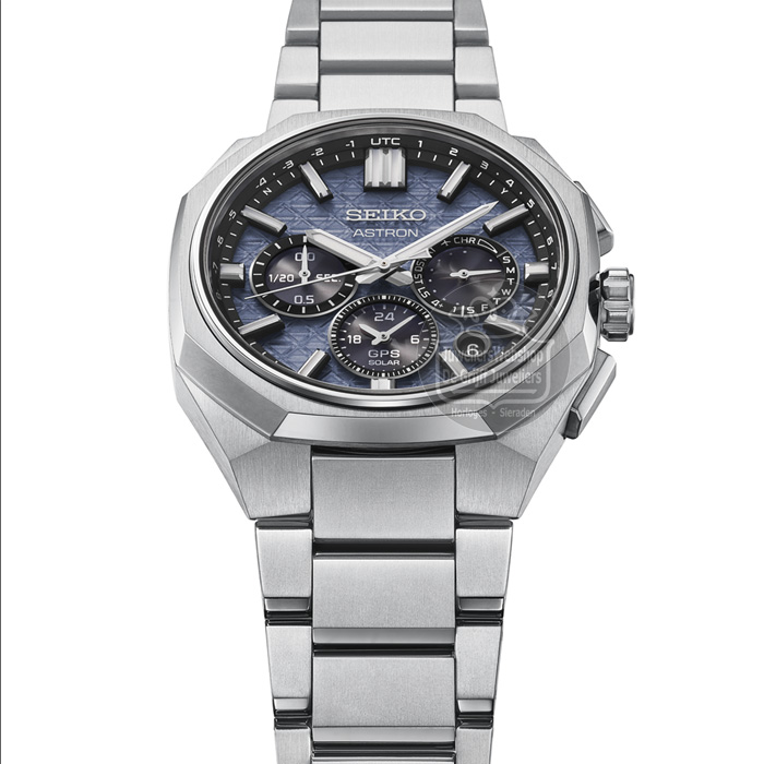 Seiko Astron HAB001J1 Horloge GPS Solar Titanium Blauw - Afbeelding 5