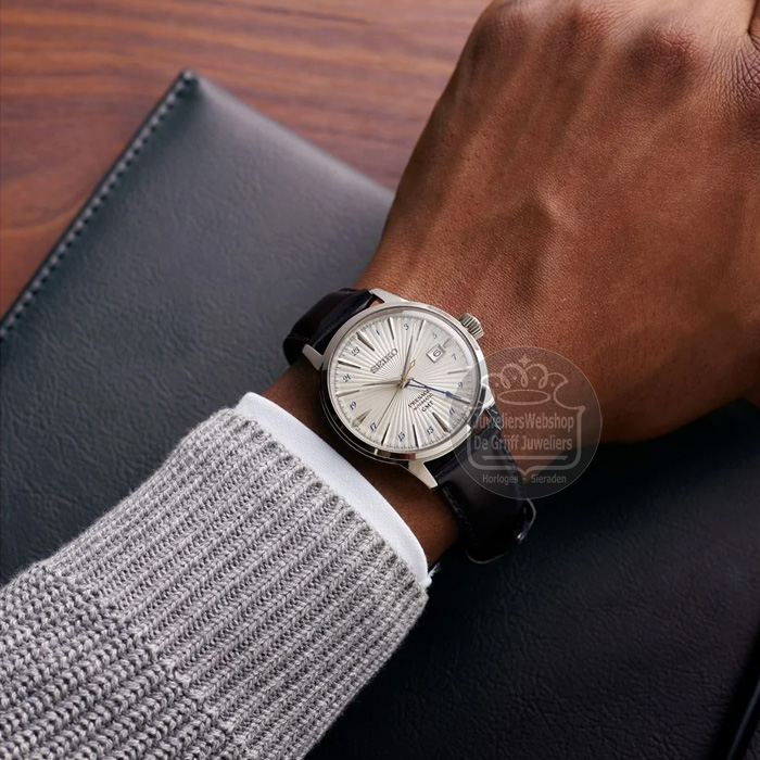 Seiko Presage SSK049J1 Horloge Cocktail Time 'Silver Bullet' - Afbeelding 8