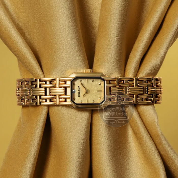 Bulova Goddess of Time Dameshorloge 97P184 Sophia Goldplated - Afbeelding 6