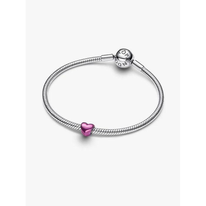 Pandora Bedel Silver Mini Roze Hart Charm 794785C01 - Afbeelding 4