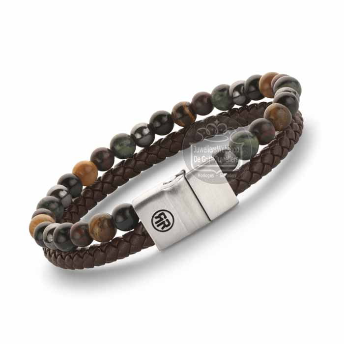 Rebel and Rose Full Metal Combo 12 mm Stormy Weather RR-M0071-S-M Armband 17,5cm - Afbeelding 3