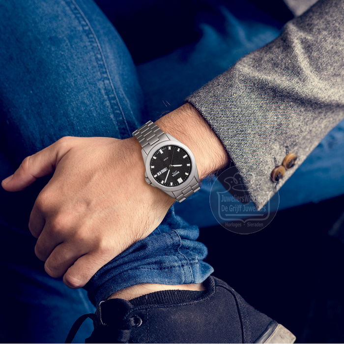 Boccia 3683-02 horloge titanium zwart - Afbeelding 3