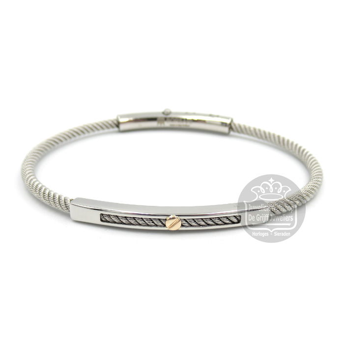 Borsari Armband Skema Staal met goud BR-SK01TE - Afbeelding 3