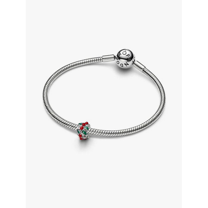 Pandora Bedel Kerst Hulst Charm 734974C01 - Afbeelding 5