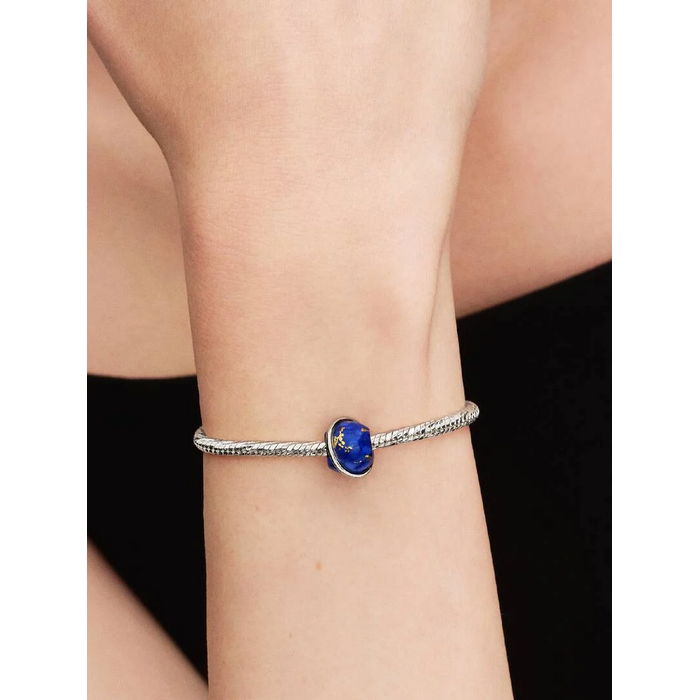 Pandora Bedel Hemelsblauwe Planeet Charm 735038C01 - Afbeelding 5