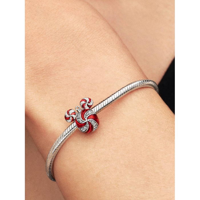 Pandora X Disney bedel Silver Mickey Mouse Kerstornament Charm 794948C01 - Afbeelding 4