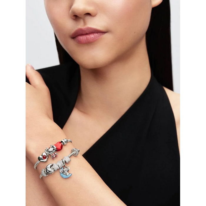 Pandora X Disney bedel Silver Stitch Glow-in-the-dark Maan Charm 795022C01 - Afbeelding 3