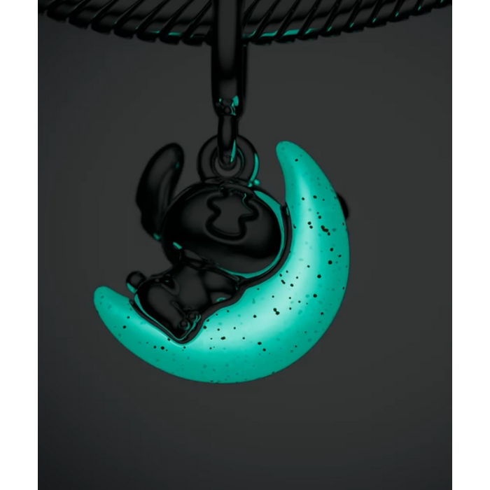 Pandora X Disney bedel Silver Stitch Glow-in-the-dark Maan Charm 795022C01 - Afbeelding 4
