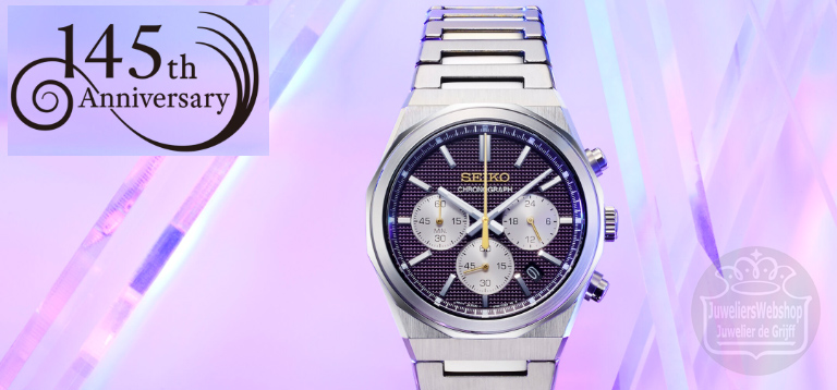 Seiko HGK003P1 chronograaf 145th Anniversary Edo Purple