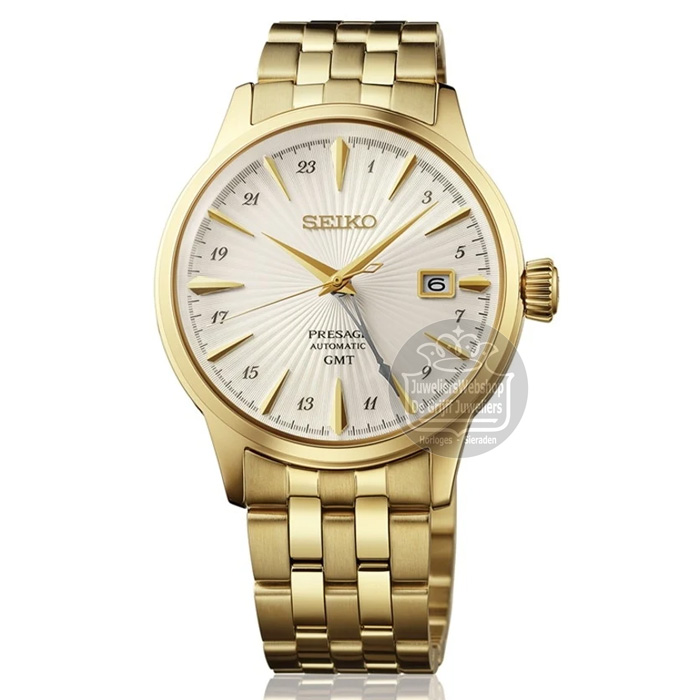 Seiko Presage HCB004J1 GMT Horloge Verguld - Afbeelding 4