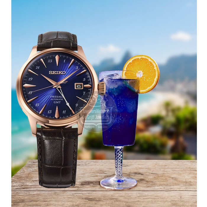 Seiko Presage HCB005J1 GMT Horloge Blauw - Afbeelding 6