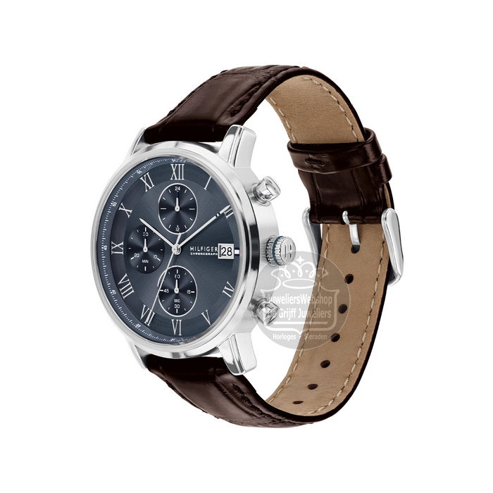 Tommy Hilfiger Horloge TH1710795 Kane Leer - Afbeelding 3